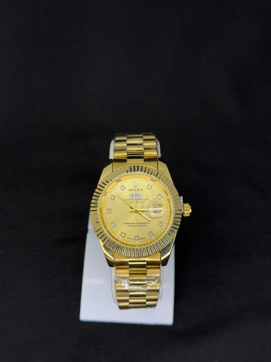 ROLEX OYSTER PERPETUAL DAY-DATE GOLD STAINLESS STEEL WATCH